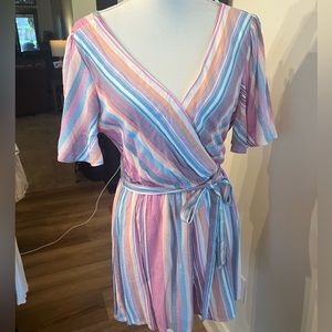 Colorful Romper with Open Back from Francesca’s